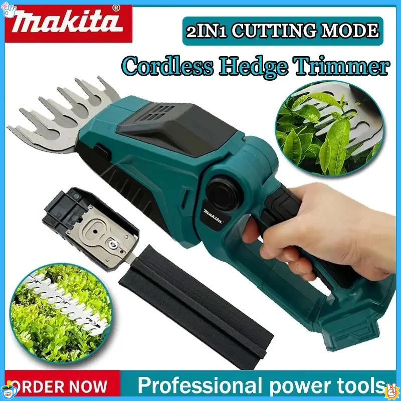 

Аккумуляторный триммер для живой изгороди Makita 2-в-1, мини-ручные электрические ножницы для травы, триммер для кустарников для сада, аккумулятор 18 В