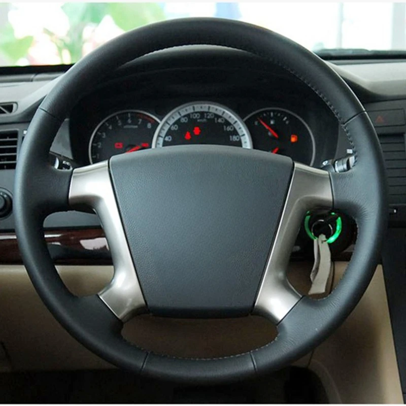 Hand-stitched Black Artificial Leather Steering Wheel Cover for Chevrolet Epica 2006 2007 2008 2009 2010 2011