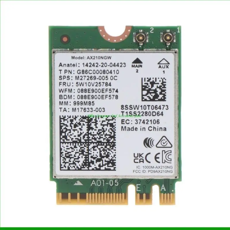 

U55C Tri-Band 2.4G 6G Wi-Fi 6E AX210 Wireless PCIE Card Adapter 5400M