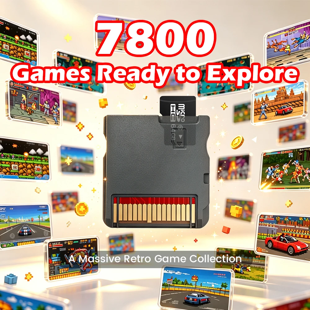 7800 In 1 Game Collection Wood System DS FlashCard With 32G/64G TF Card For NDS/NDSL/NDSI XL/2DS/3DS/3DS XL Memory Burning Card view 3