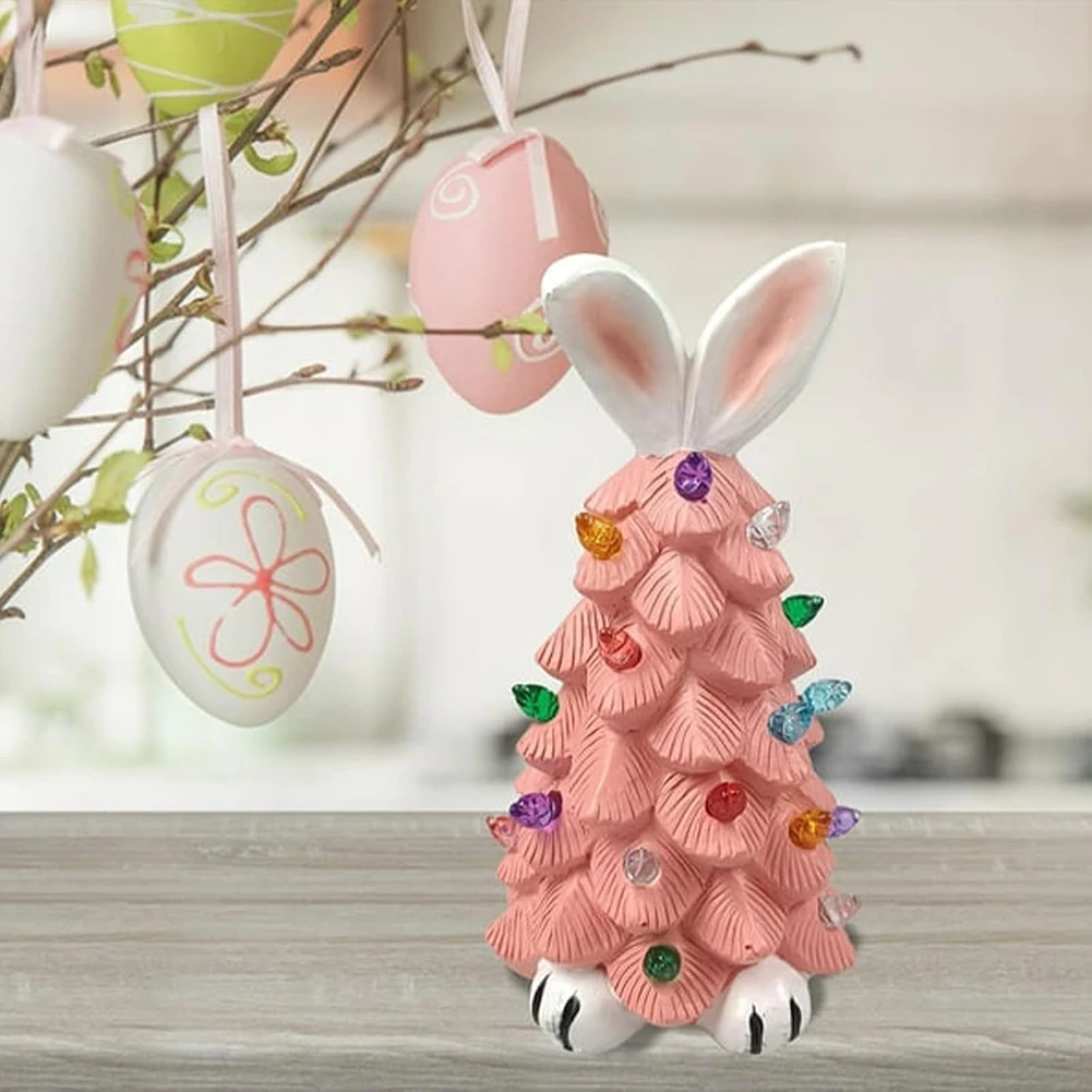 Easter Bunny Tree Night Light Decoration Lighteds Bunny Decoration for Shelves Nightstand Easter Present for Kids