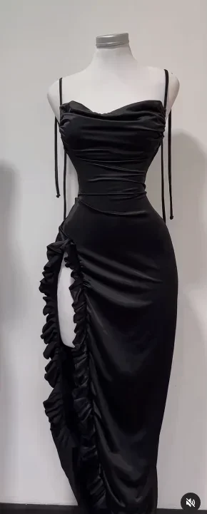 Sexy Damen-Trägerkleid Sommer High-End Rollenspiel Y2k Rückenfreies Verführerisches Unregelmäßiges Abendkleid 2025 – Detail 7