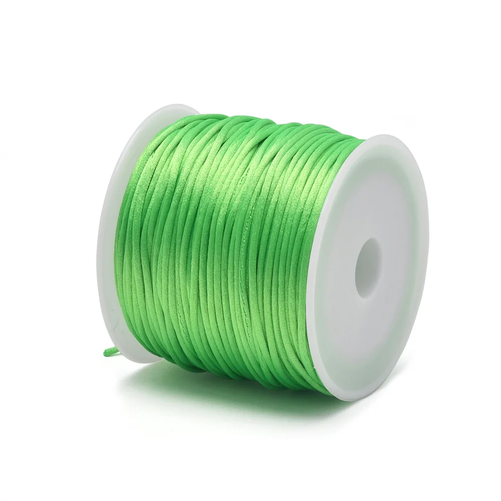 1,5 mm ambachten satijnen rattail koord string van nylon voor Chinese knoop, macramé, trim, sieraden maken 24 yards