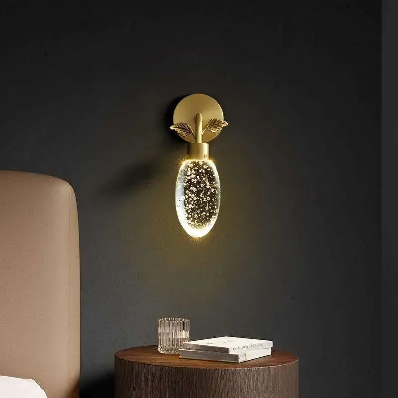 Hot-selling, suitable for size, copper wall lamp K9 crystal wall lamp, light luxury style wall lamp, suitable for living room