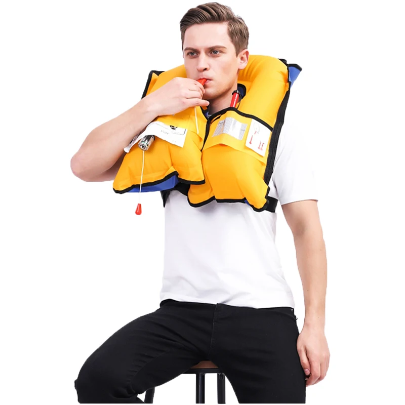 Professional Inflatable Life Jacket, 3-Reflective Tapes, Fishing Safety, Water Sports, Saves, Lives Life Vest, New