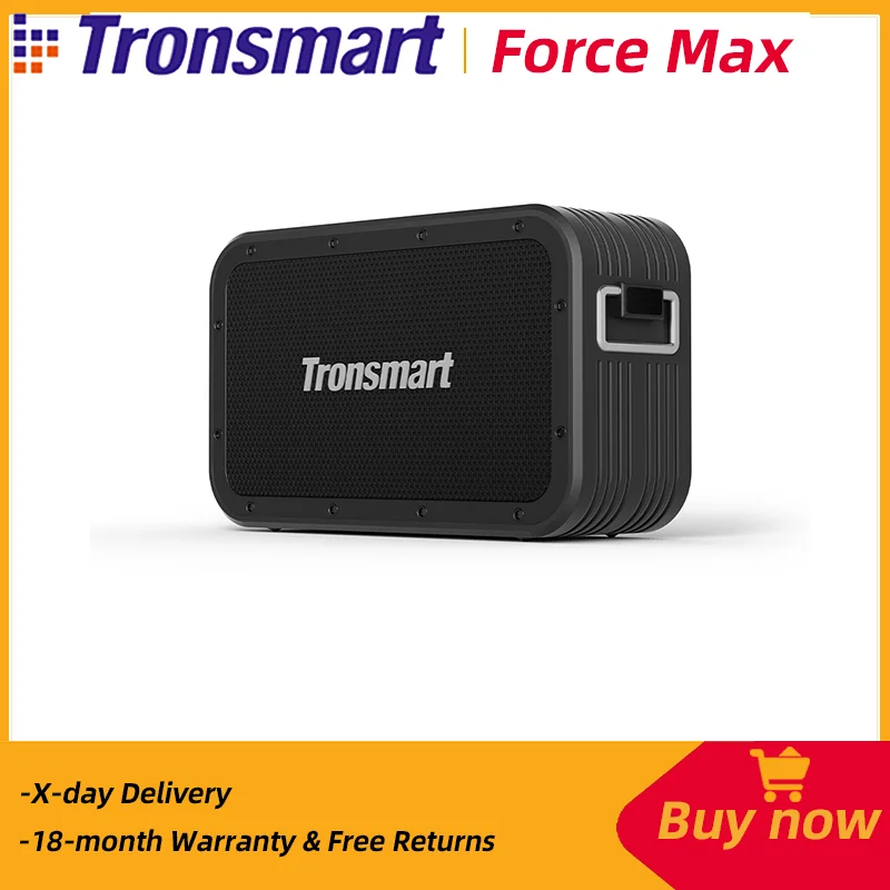 Tronsmart Force Max Speaker 80W Powerful Bluetooth Speaker with Waterproof IPX6, Built-in Powerbank