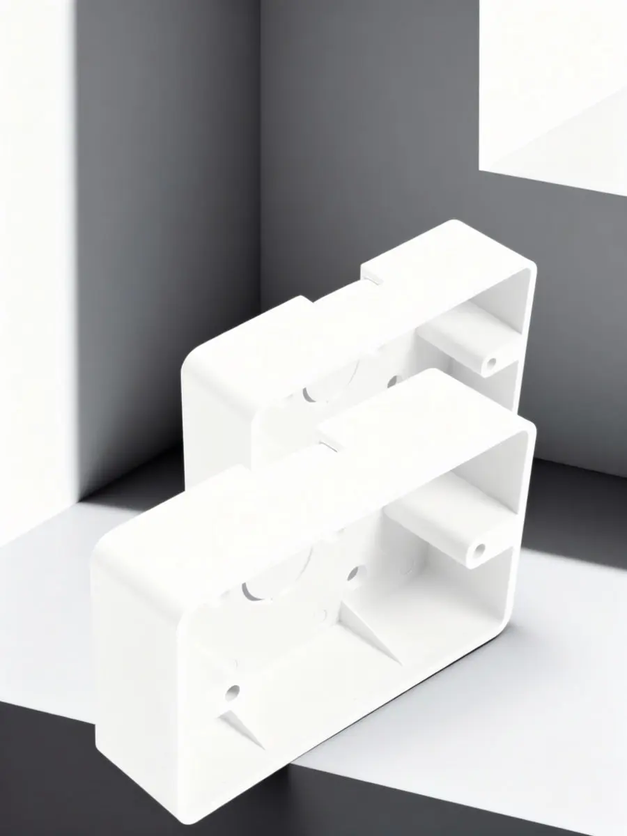 2Pcs Versatile Outdoor Electrical Box ABS Wall Mounted Socket Box Surface Mount Outlet Base for Switch Rocker Wall Socket Boxes