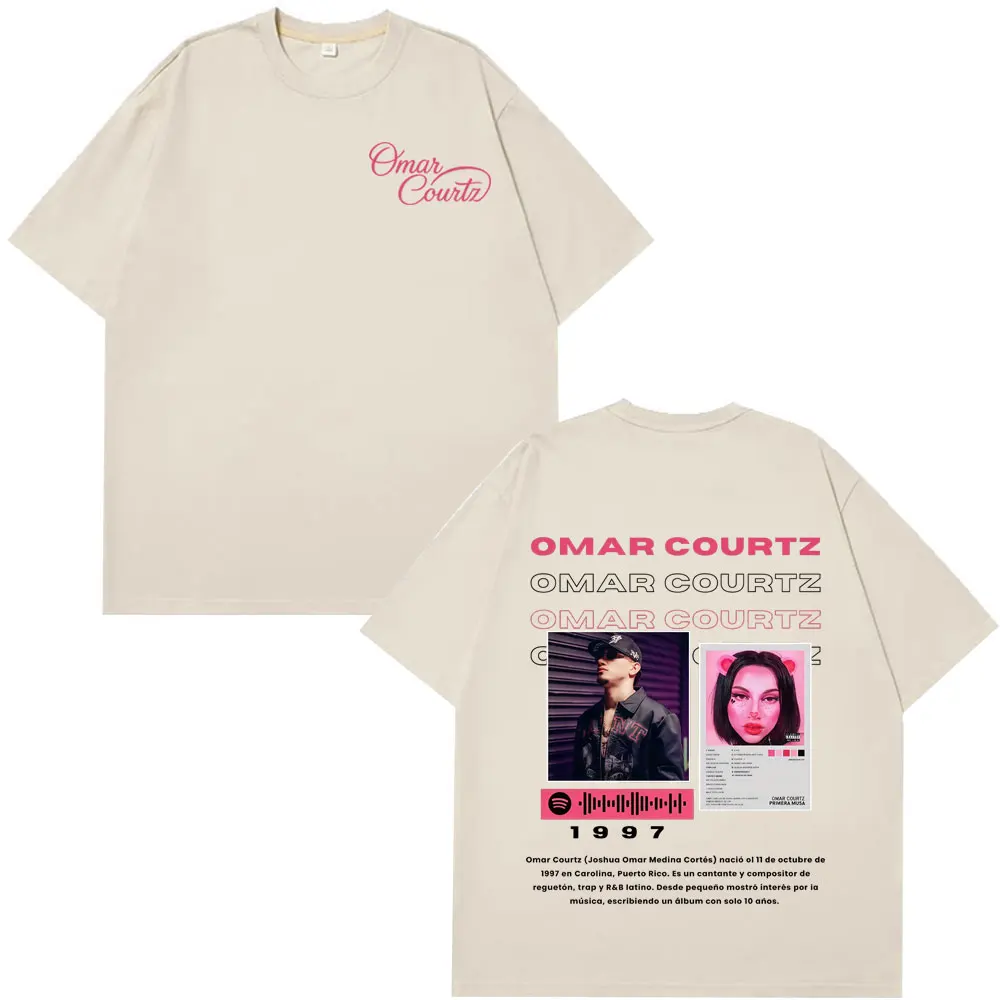 مغني الراب عمر كورتز تي شيرت عمر كورتز بريميرا موسى 2025 جرافيك تي شيرت الرجال النساء خمر الهيب هوب تيز الصيف القطن التي شيرت #3