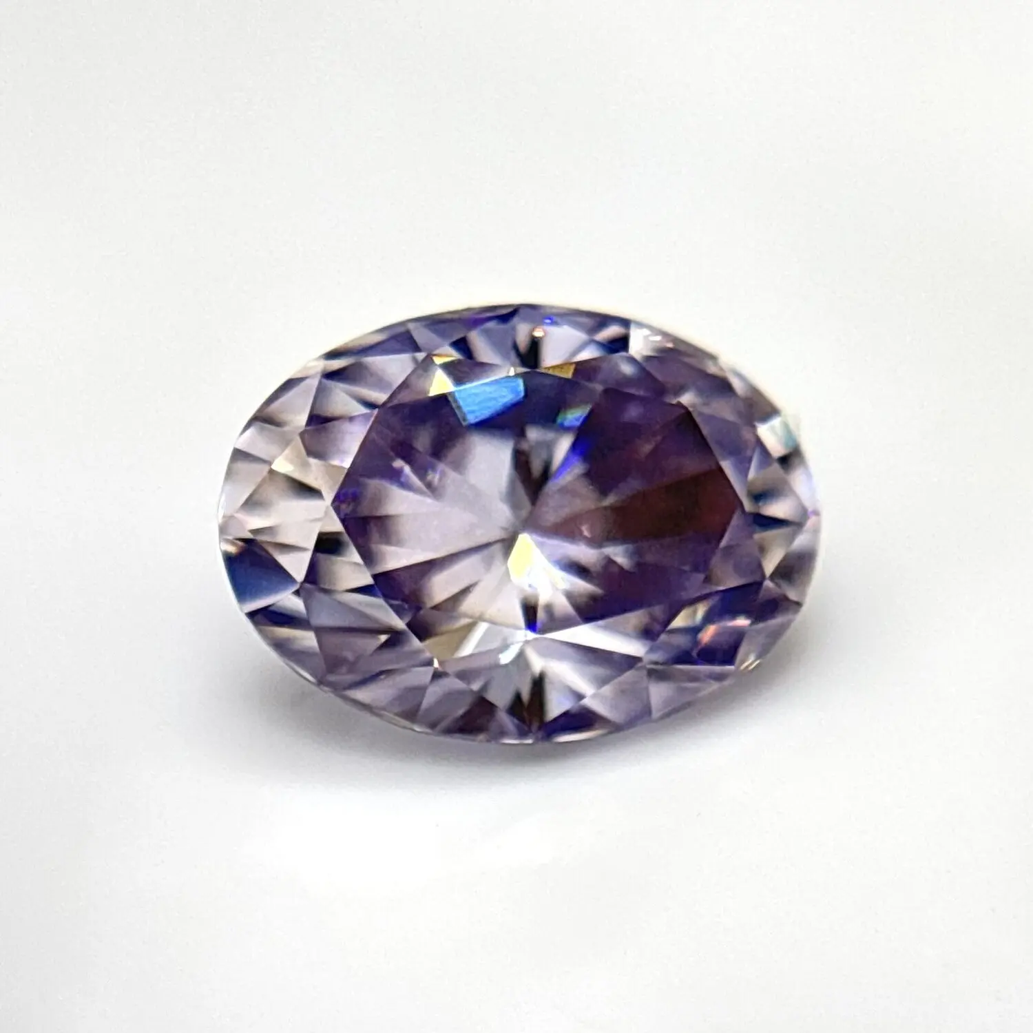 

Loose Moissanite Stones 3x4mm-10x14mm Oval Lavender Shining Gemstone for inlay Fine Jewelry with GRA Certificate Charms Gift