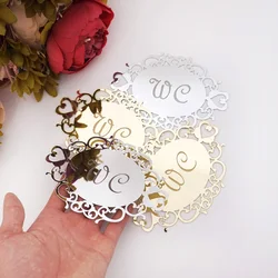 Acrylic Mirror WC Bedroom Bathroom Toilet Logo Sign Oval Shape Sticker For Public Places Shops Private Home Decoration