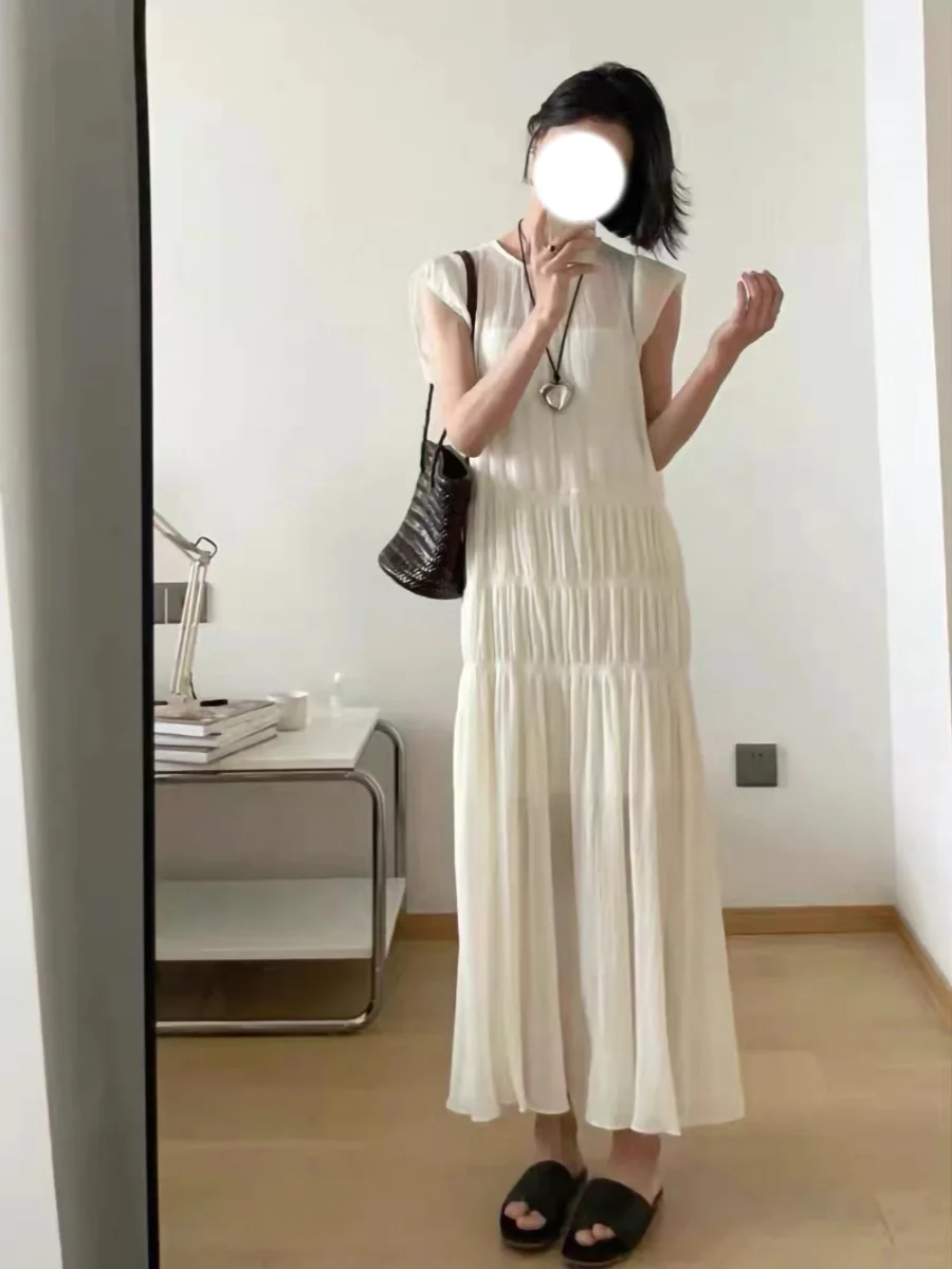 Ele Sweet Pure Design Long Dr with Fairy Wings Vintage Gentle Fairy Slimming A-Line Skirt ort Sve Maxi Dr