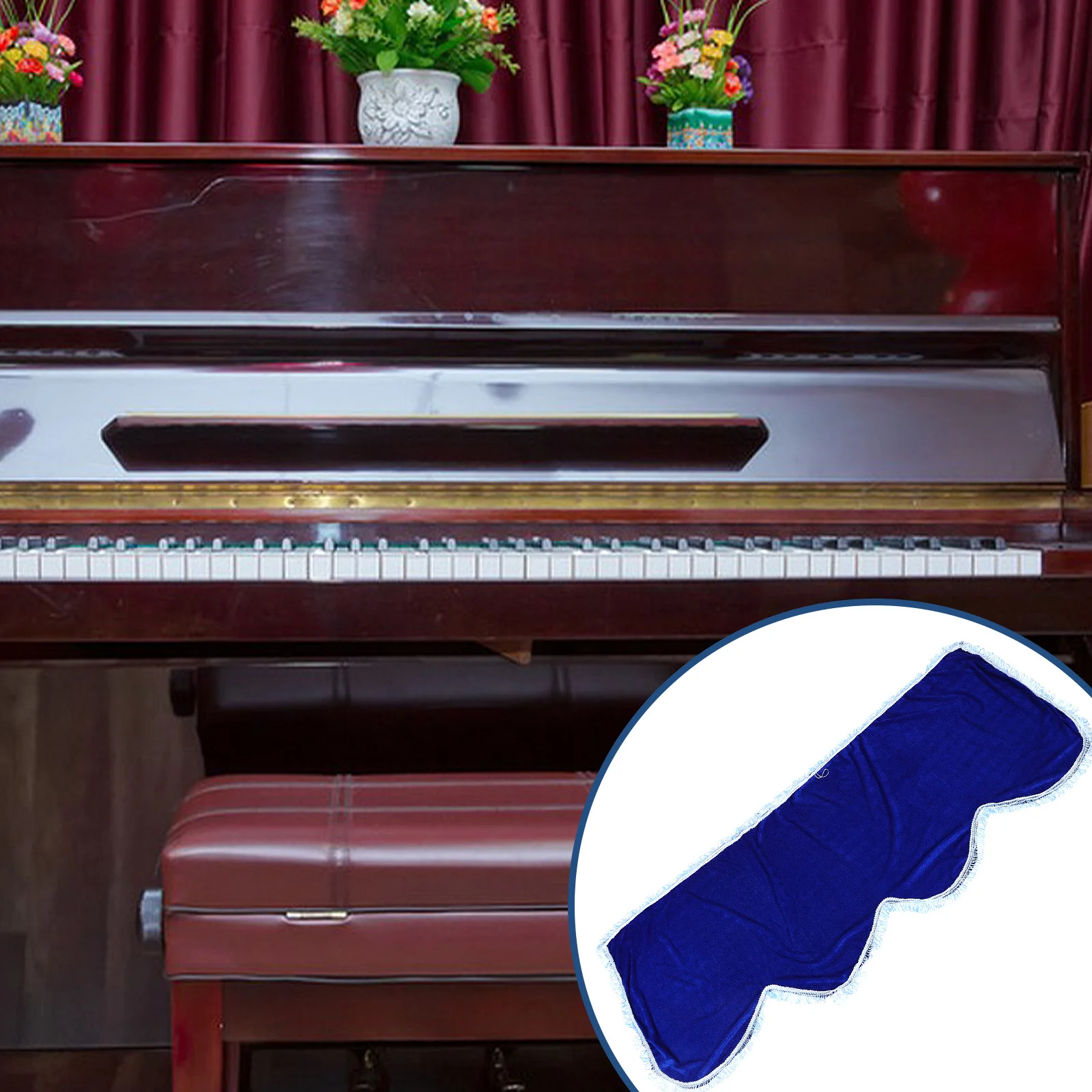 

Electric Piano Drape Keyboard Dust Protector Luxury Cover Instrument Anti-dust for Electronic Case Golden Snug Fit