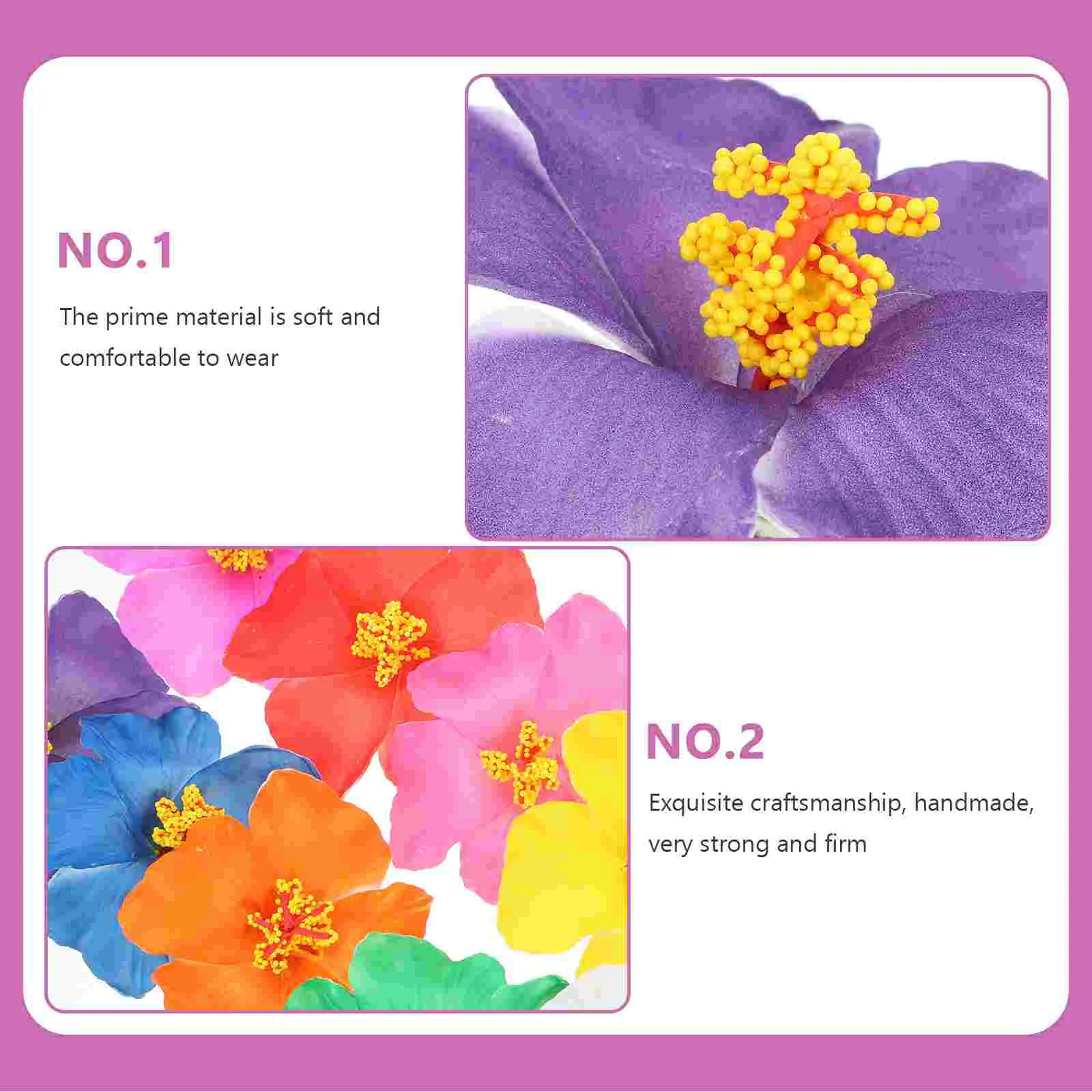 9 Pcs Accessories Women's Bikini Decor Plastic Plumeria Flower Hair Clips for Fashion