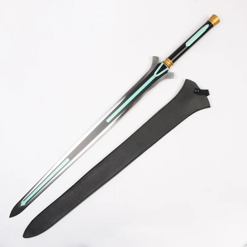 Kirito Black Sword From SAO Ordinal Scale Movie, Sword‑Art‑Online Metal Replica Sword, Stainless Steel Blade, Cosplay Props, Dis