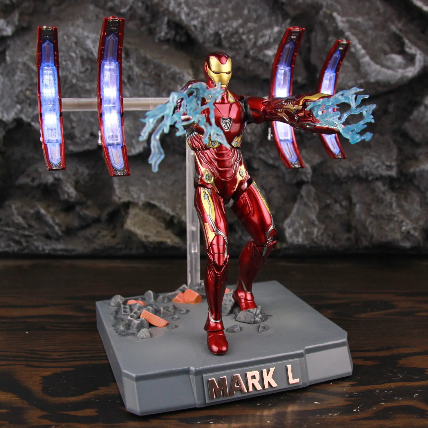 ZD Toys Deluxe Ironman Mark L 50 MK50 Nano Armor Weapons 7" Actionfigur LED-Lichtplattform Tony Stark Infinity War Modellpuppe – Detail 33