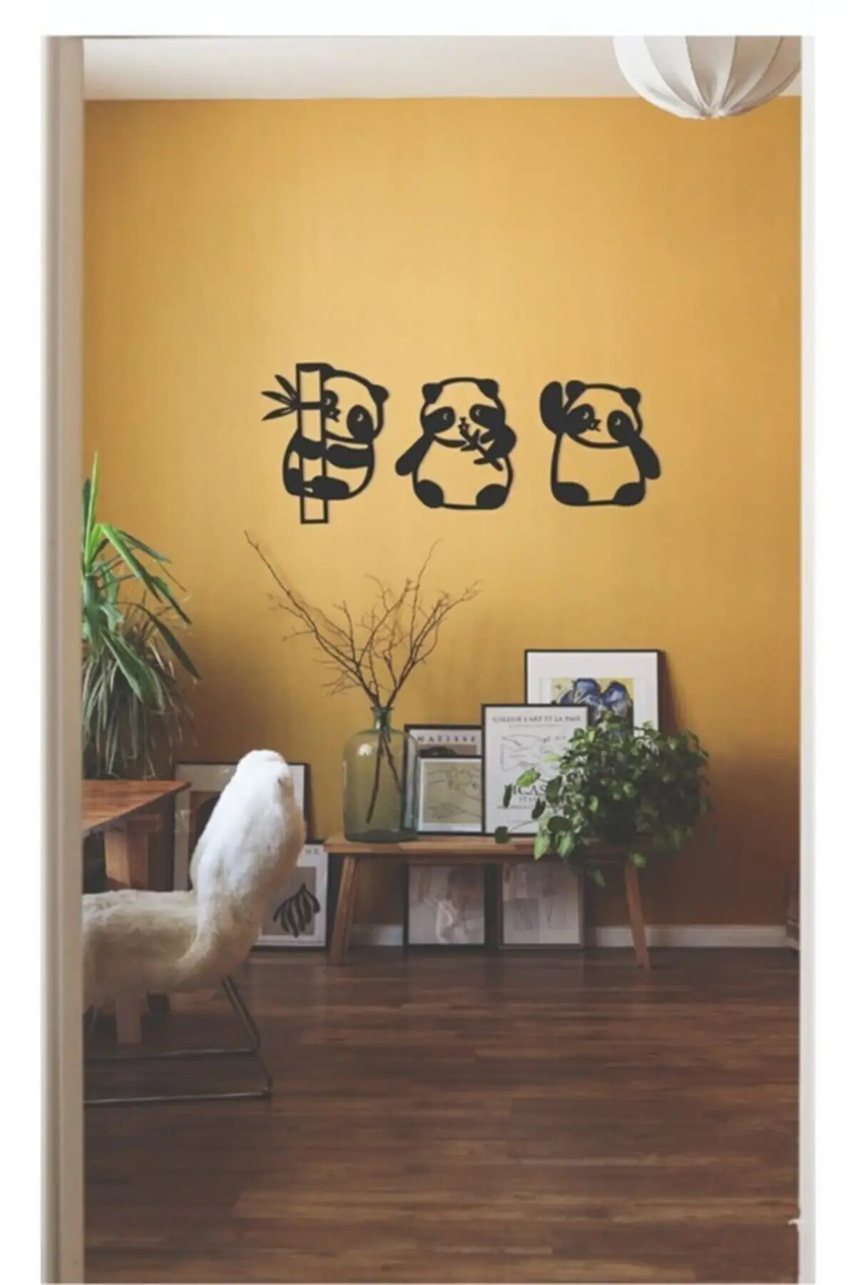 

Panda 3 Piece Wall Decor Black Wood 2022 Home Decoration