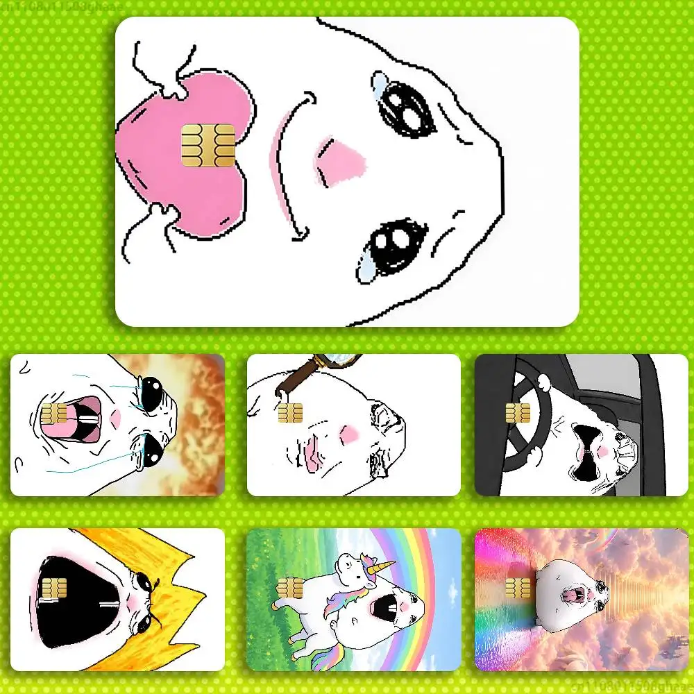Funny Memes Hamster Sticker Film Tape Skin for Credit Card Debit Card Cartoon Waterproof Stickers Small Chip