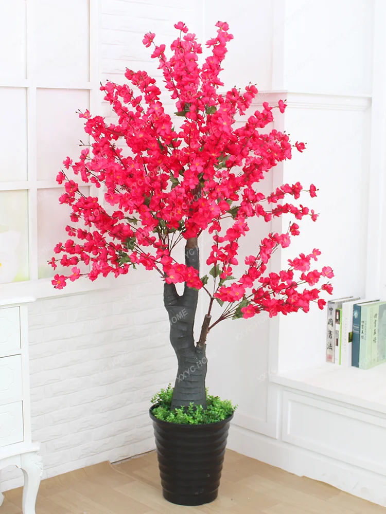 Fake/Artificial Flower Indoor Furnishings Plastic Large Green Plant Potted Opportunity Knocks Living Room Decoration