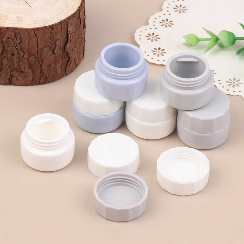 ●2Pcs 5ml Nail Patting Gel Empty Jar Nail Painted Polish Holder Case Packaging Box Manicure UV Glue Organizer Portable Plastic