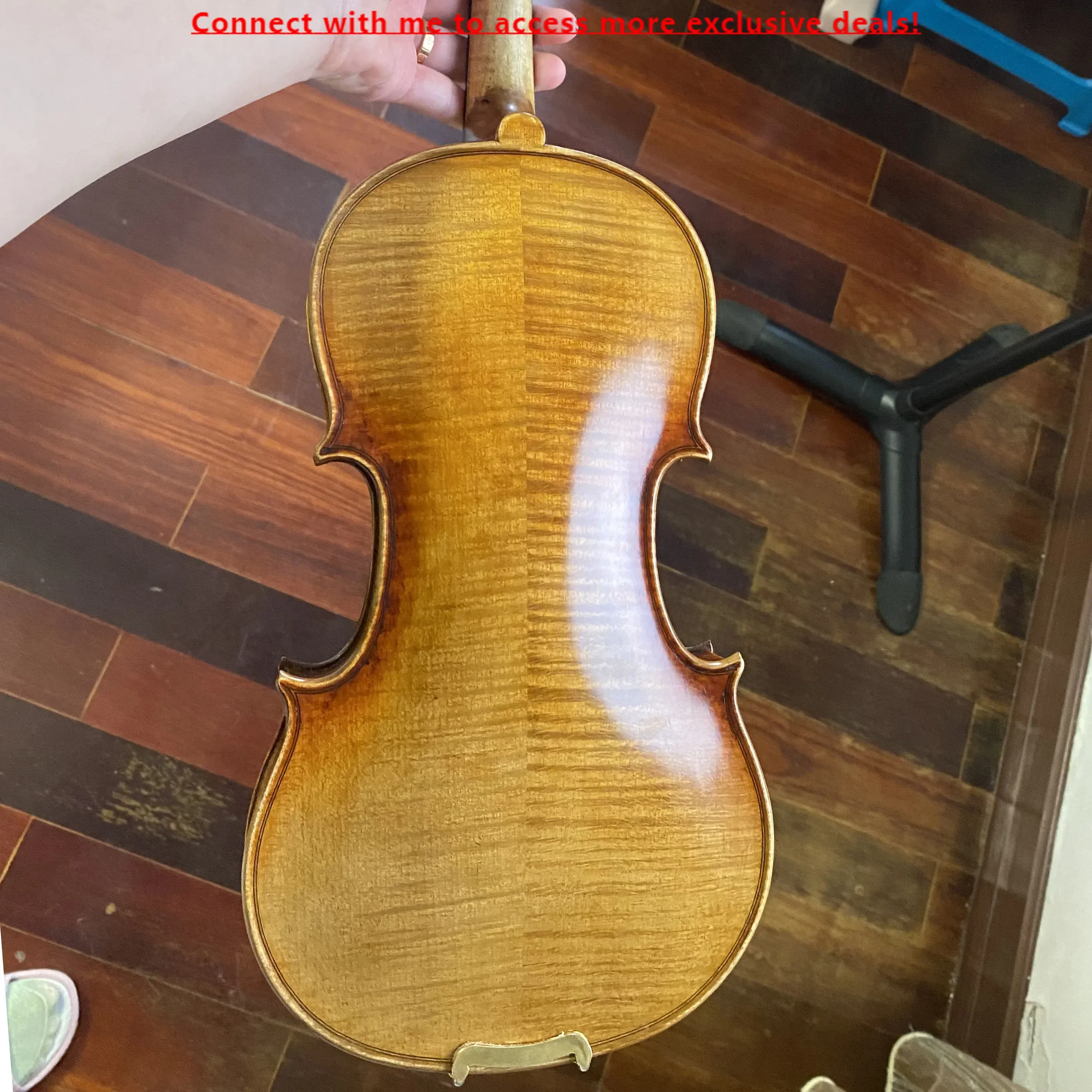 

Professional Handmade 4/4 Flame Conservatory Violino Oil Paint German Violin