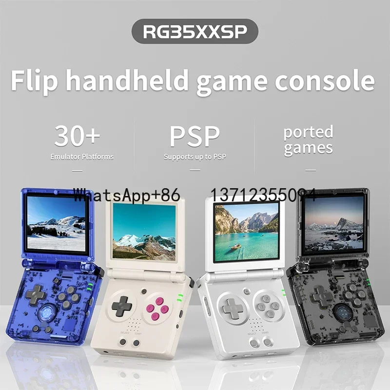 RG35XXSP handheld foldable flip open source game console PSP retro portable