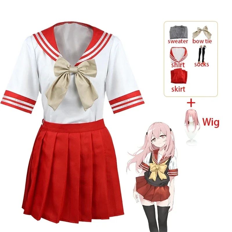 Anime My Dress Up Querida Inui Sajuna Cosplay Traje para Mulheres e Homens, Uniforme Escolar JK, Roupas de Saia, Trajes de Halloween