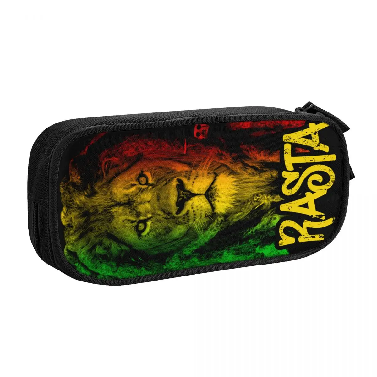 Kawaii Custom Jamaica Flag Rasta Pencil Cases for Girls Boys Jamaican Pride Large Storage Pen Bag Box Stationery