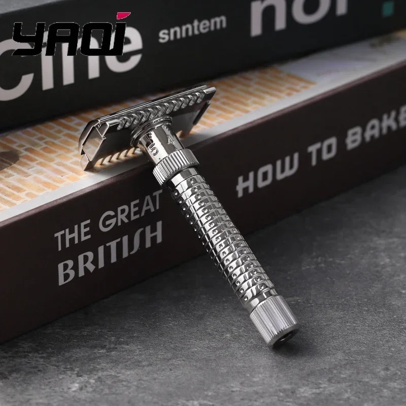 YAQI Adjustable Ultima Open Comb Stainless Steel Men's Safety Razor,Barber-Luxury Grooming Essentials - for Precision Shaving
