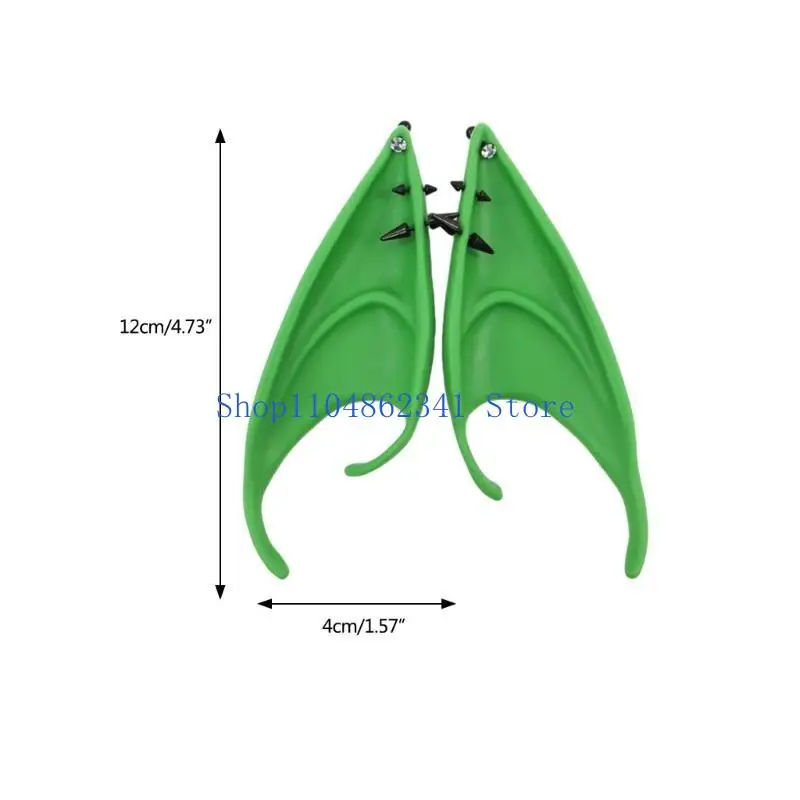 5asd ゴブリン耳シリコーンエルフ耳スタッドハロウィンソフト無害偽耳小道具エルフの耳妖精コスチュームアクセサリー