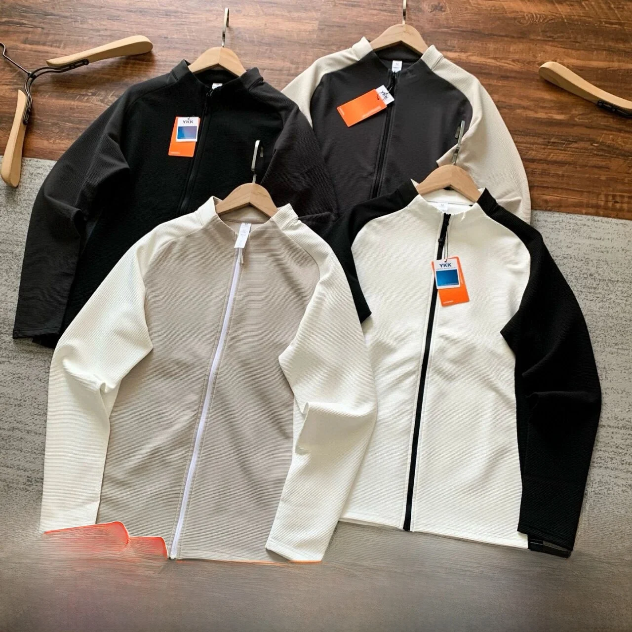 

Outdoor High-end Jaet! Four-sided Elastic! Autumn Men's Sport Riding Qui-drng Breathable Stand Collar Patchwork Coat