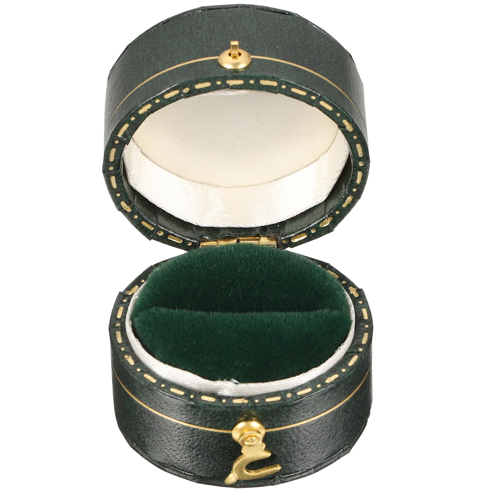 

Ring Storage Box Jewelry Organizer Elliptical Shape Portable Case for Travel Green Vine Small Holder Suitable All Sizes Wedding