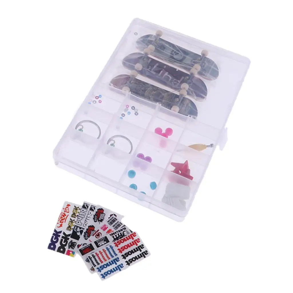Mini Finger Boards Set Colorful ABS Plastic Fingerboard Toys for Kids Gift and Fun Indoor Games