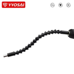 VVOSAI-taladro electrónico de 290mm, brocas de eje Flexible negro, soporte de broca de extensión, enlace de conexión