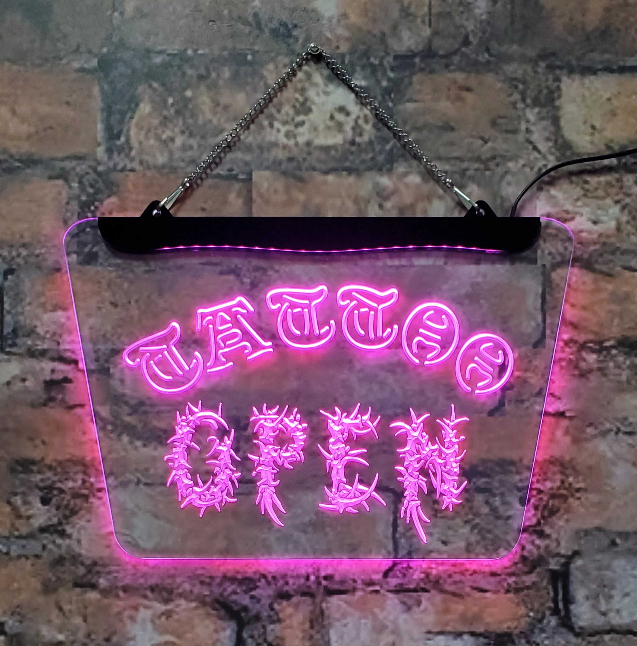 Tattoo open Walk-in-Welcome Decorative display LED neon signs carved wall art for bedroom KTV holiday party interior decoration