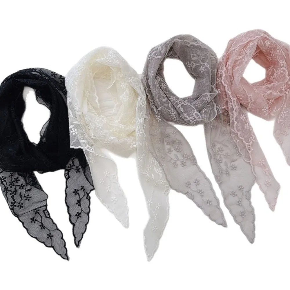 

Модный женский шарф-фартинг Y2K с кружевной отделкой и цветочной вышивкой, универсальная юбка-фартинг с завязками для женщин