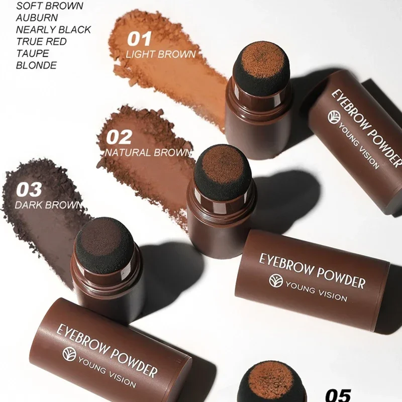 Timbro per sopracciglia Stencil Durata Impermeabile Potenziatori per sopracciglia naturali Polvere Forma naturale per sopracciglia Contouring Attaccatura dei capelli Stick Trucco