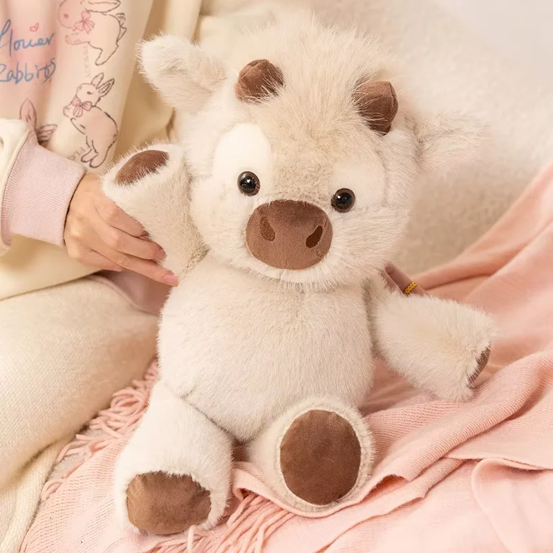 

New Adorable Highland Cattle Plush Toys Huggable Running Cow Stuffed Animal Made with Premium Soft Fabric, Soothing Companion