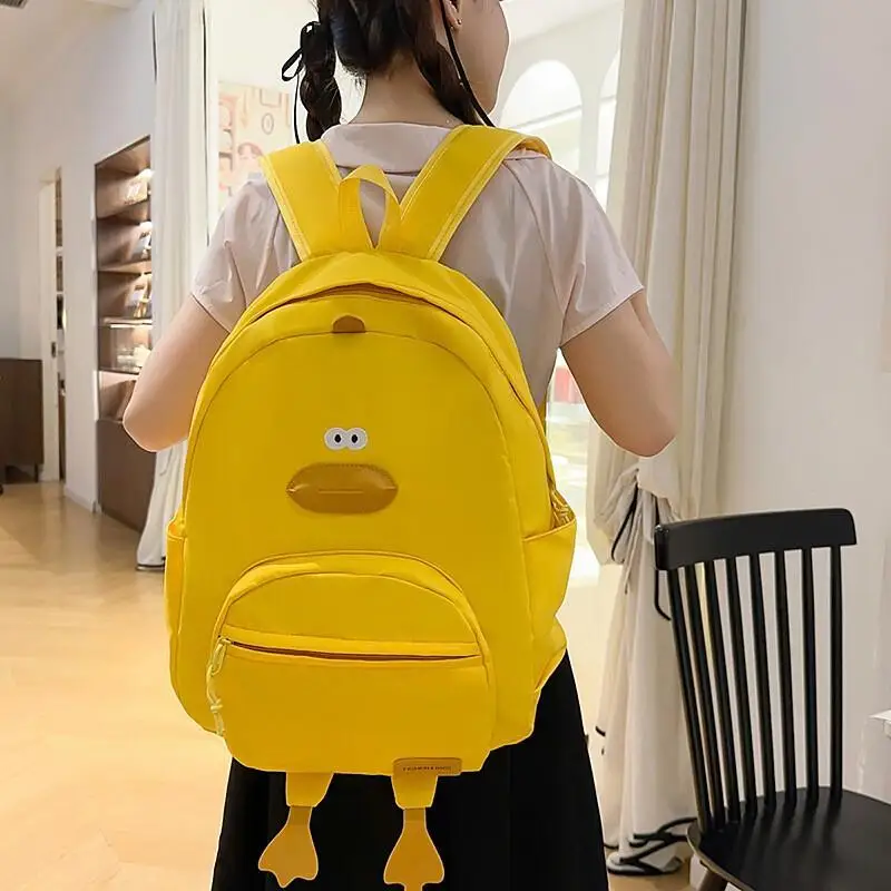 

Fashionable Travel Backpack Ugly Cute Duckling High Appearance Cartoon Girl Student Large Capacity Fashion New Storage Bag Bags