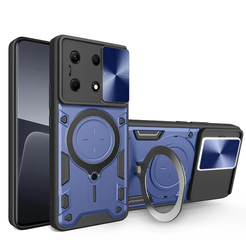 Luxury Magnetic Stand Phone Case for Infinix GT 50 30 20 Pro Zero 30 5G 4G Heavy Duty 360° Rotation Ring Holder Back Cover Cases