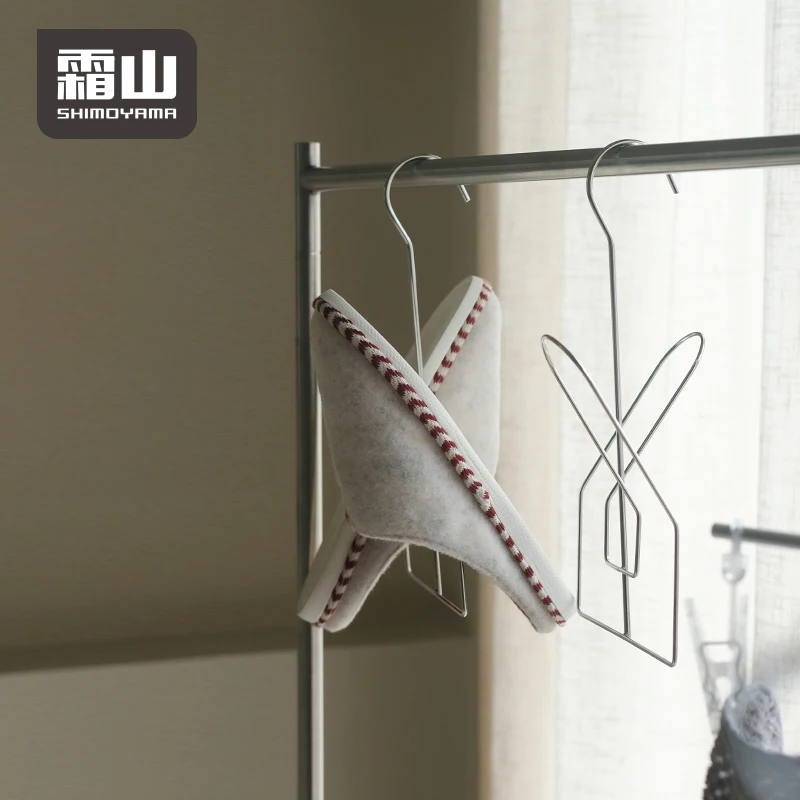 SHIMOYAMA Shoe Hanging Hooks-Space-Saving Drying Shoe Rack Stainless Steel Holders for Fixing Shoe Racks
