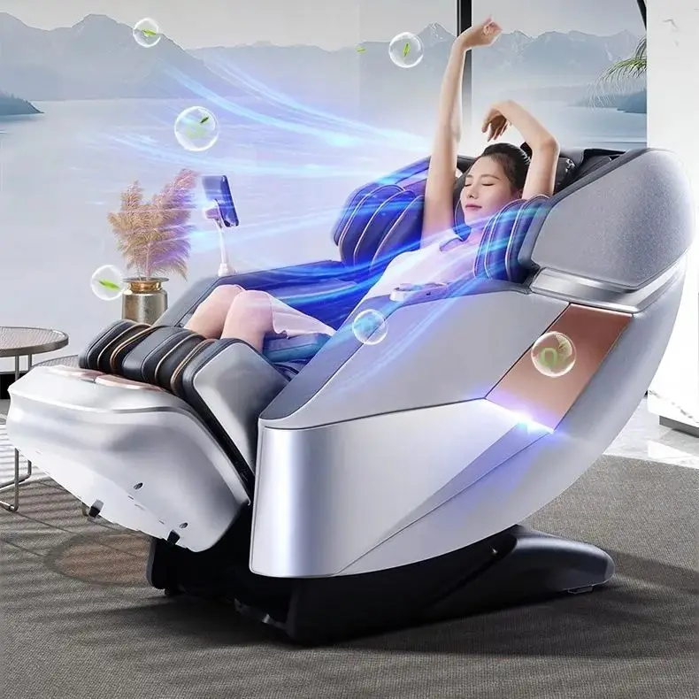 Silla de masaje de lujo de cuerpo completo Shiatsu de gravedad cero cómoda silla de masaje 4d para uso doméstico de oficina 2025 Anna