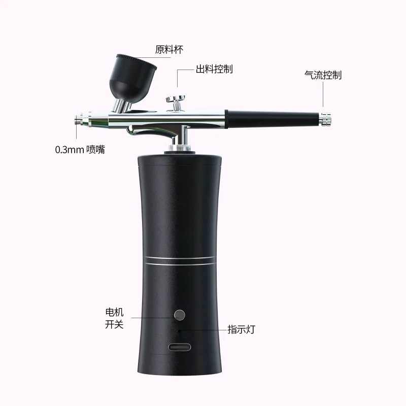 ​Portable Electric Airbrush Pen - Rechargeable Spray Gun for Nail Art, Model Painting, Cake Decorating & Acrylic Art