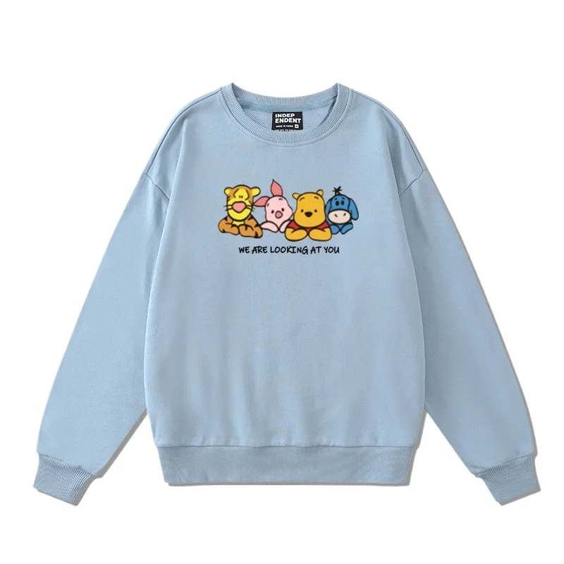 New Pooh Bear Cute Little Bear Women's Hoodie Women's Round Neck Top Couple's Casual Hoodie Couple Round Neck Top Fashio Clothes