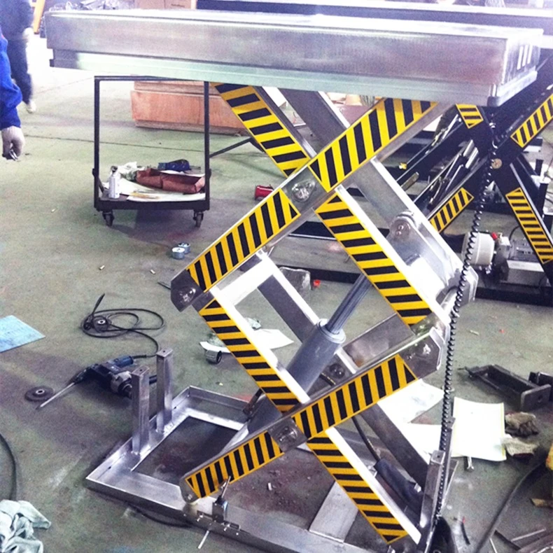 1 ton full lifting platform 201/304 stainless steel electro-hydraulic lifting platform stainless steel elevator