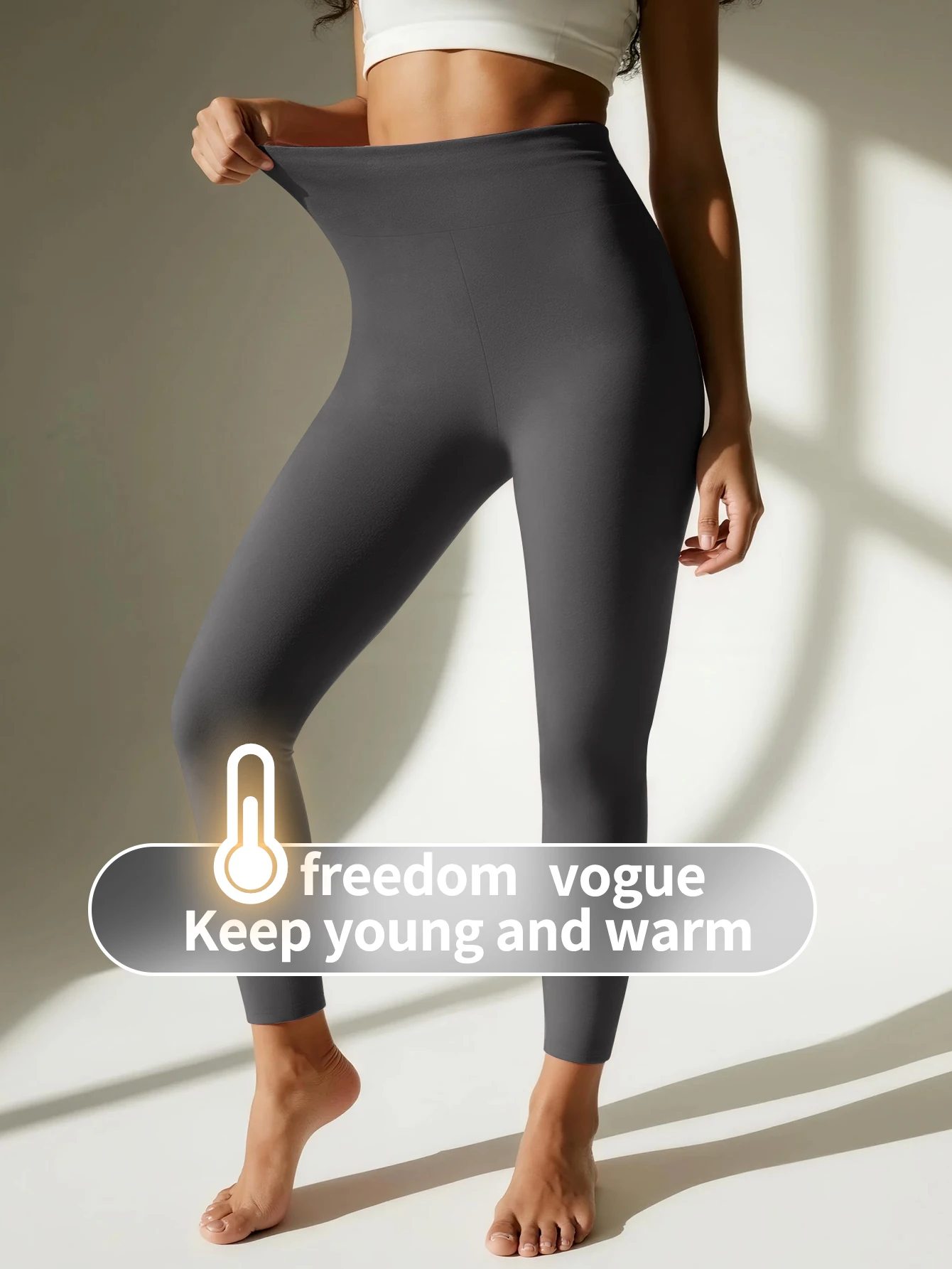 Dralon Thermal Winter Fleece Lined Slim Fit Stretchy Skinny Pants Women's Wear - Outside Cycling & Jogging Ladies' Trousers view 4