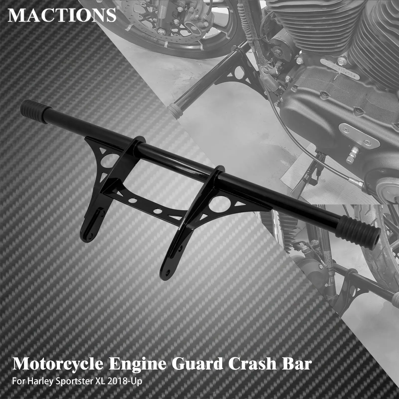 

Front Engine Guard Crash Bar Motorcycle Highway Crash Bar Bumper For Harley Sportster XL 1200 883 Iron Super Low Custom 2018-Up