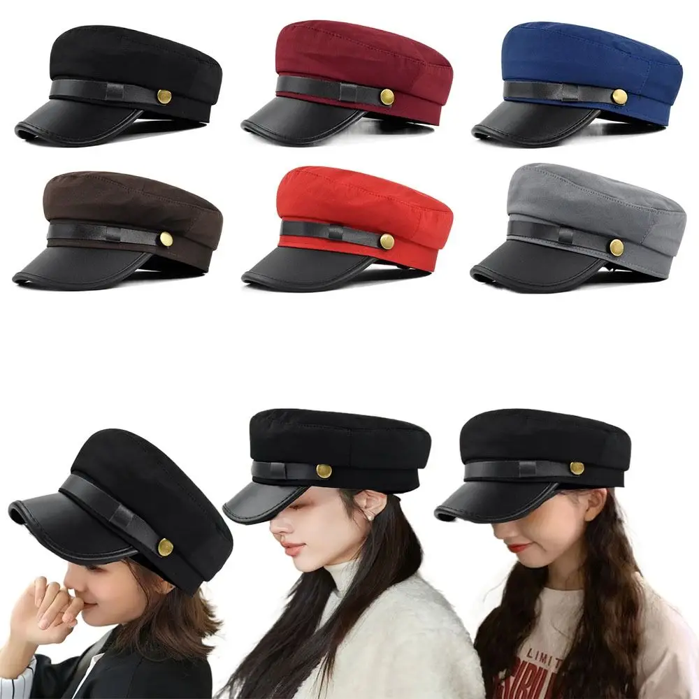 Flache Kappe Vintage Marine Kappe Britischen Stil Achteckige Hut Baskenmütze Hüte Salior Hut Ente Zunge Kappe Flache Schirmmützen Frauen Männer