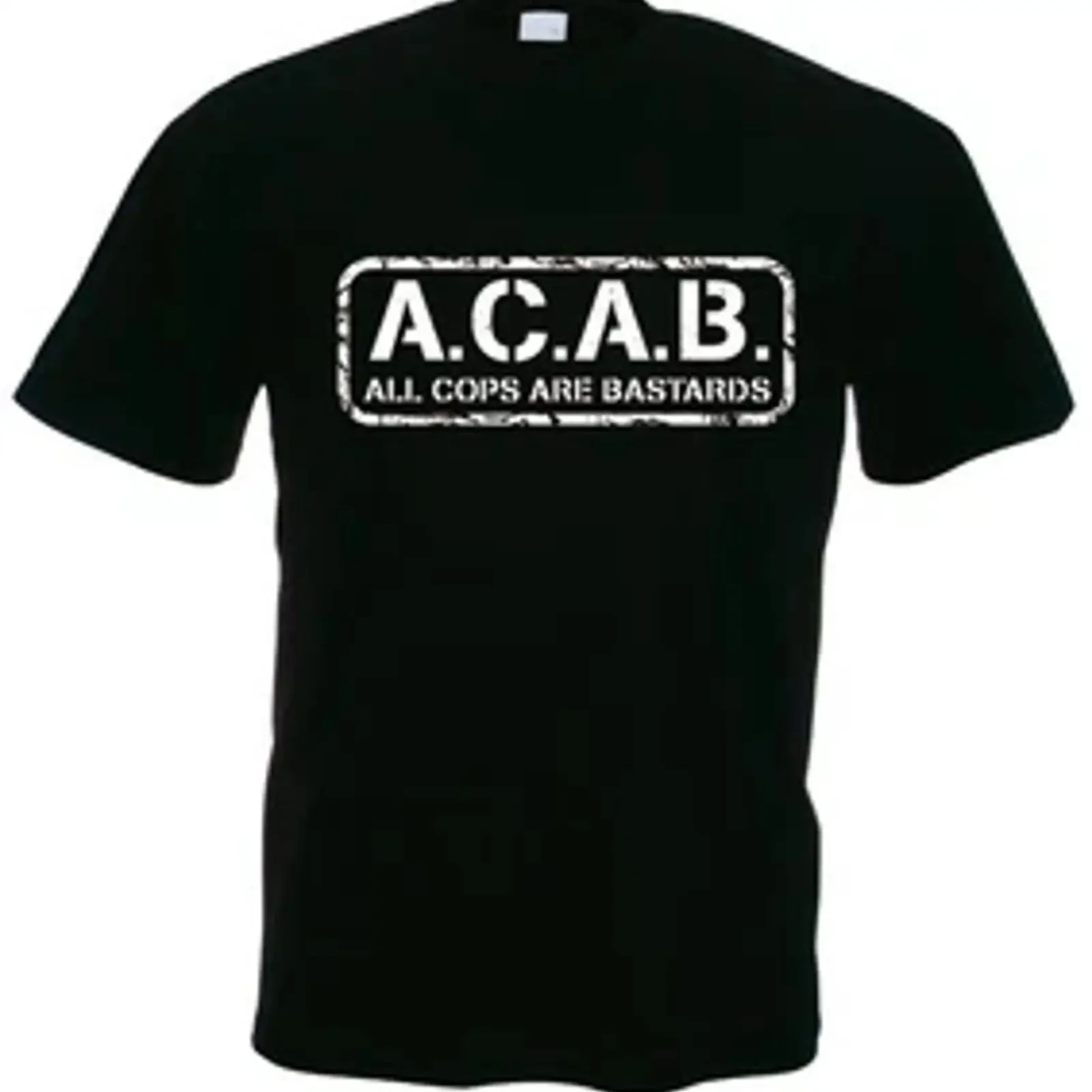 ACAB T shirt black vintage Washed Breathable designer clothes graphic Stretched Comfortable homme fashion streetwear Stylish