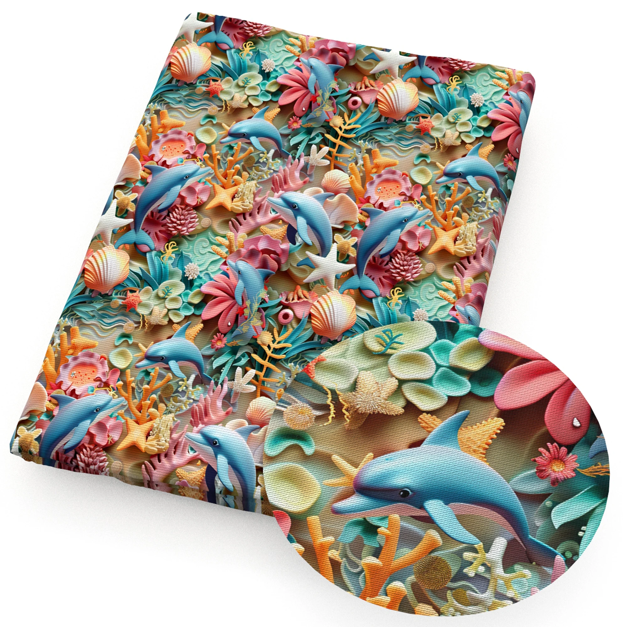 50*145cm Delphin Floral 3D Nac – 3D Printing On Fabric Bewertung und Preis
