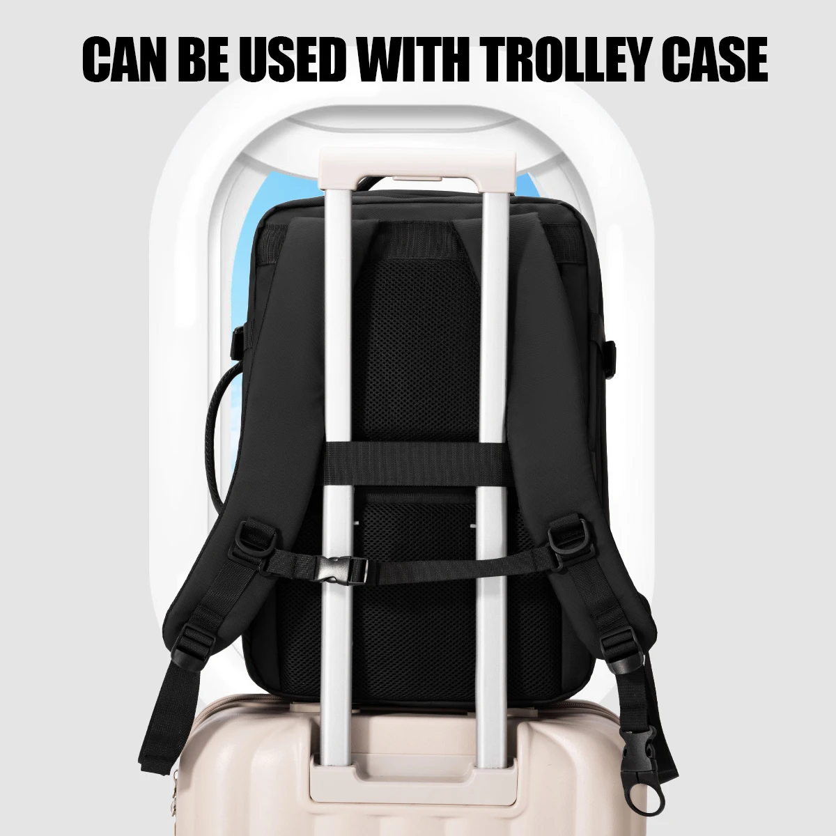 Large-Capacity Backpack Men's Travel Bag Multifunctional Computer Bag for Business Trips, Expandable for Conferences and International Travel